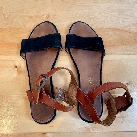 Black & brown leather sandals — Eric Michael - Picture 2 of 7